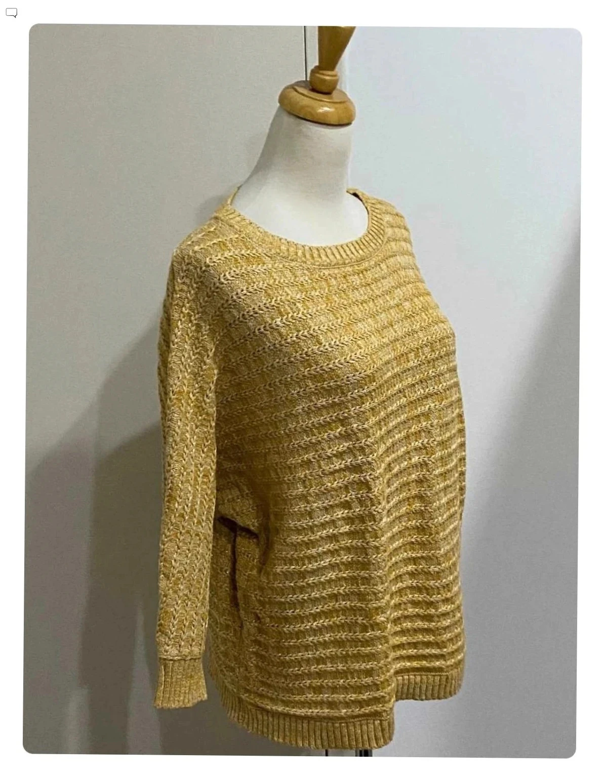Jersey de malla texturizada amarillo mostaza y dorado talla L 🌟 – photo 3